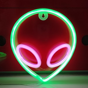 jywj alien led neon signs desktop wall decoration lightgreenpink