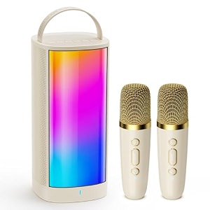 jyx karaoke machine with 2 wireless microphones for adults and kids stylish karaoke microphone wireless system with dj lights portable karaoke speaker for home party outdoor camping