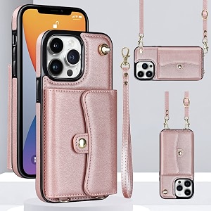 for iphone 12 pro max case 67 inch crossbody purse wristlet shoulder strap trendy protective cover for iphone 12 pro max rose gold