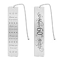 Jzxwan Happy 60th Birthday Gifts for Women Men, 60 Years Old Birthday Bookmark Gift for Him Her, 60 Bday Decorations for Female