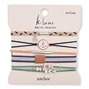 K'lani Anchor Hair Tie Bracelets - Elastic Ponytail Holder - Large