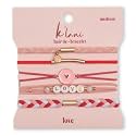 K'lani Love Hair Tie Bracelets - Elastic Ponytail Holder - Large