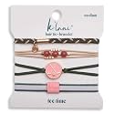 K'lani Tee Time Hair Tie Bracelets - Elastic Ponytail Holder - Large