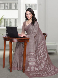 k 5 fashion printed daily wear crepe saree