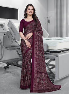 k 5 fashion printed daily wear crepe saree