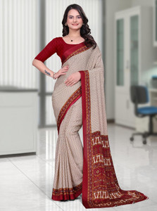 k 5 fashion printed daily wear crepe saree