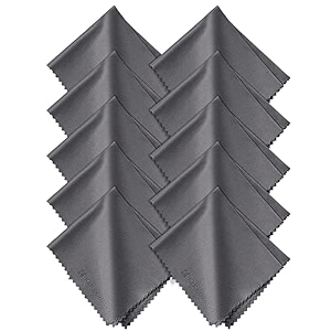kampf concept 10 pack lens cleaning cloth 15x18cm washable reusable microfiber cleaning cloth for camera lenses glasses screens cameras eyeglasses lcd tv screens
