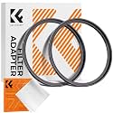 K&amp;F Concept 43-46mm(2 Pcs) Step-Up Ring Adapter, 43mm to 46mm Step Up Filter Ring for 43mm Lens Install 46mm ND CPL UV Lens Filter