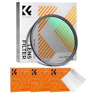 kampf concept 46mm black diffusion 14 amp circular polarizing in-1 filter pro mist cinematic polarizer effect filter with 18-layer coating for camera lenses k-series