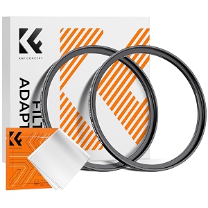 kampf concept 62-67mm2 pcs step-up ring adapter 62mm to 67mm step up filter ring for 62mm lens install 67mm nd cpl uv lens filter