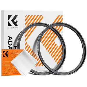 kampf concept 67-77mm2 pcs step-up ring adapter 67mm to 77mm step up filter ring for 67mm lens install 77mm nd cpl uv lens filter