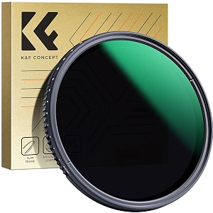 kampf concept 77mm variable neutral density nd8-nd2000 nd filter for camera lenses with multi-resistant coating waterproof