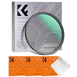kampf concept 37mm black diffusion 14 amp circular polarizing in-1 filter pro mist cinematic polarizer effect filter with 18-layer coating for camera lenses k-series