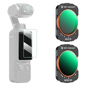 kampf concept adjustable magnetic nd filters set for dji osmo pocket 3 variable nd2-32 amp nd32-512 optical glass