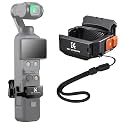 K&F Concept DJI OSMO Pocket 4 3 Multi-Functional Expansion case with Cold Shoe Mount, GoPro Connector, Action Connector, Arca Connector, 1/4" Connector, and Lanyard Hole; Includes Lanyard *1