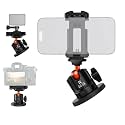 K&F Concept Magnetic Camera Mount for GoPro Hero 13/12/11/10/9 Black, DJI Osmo Action 5 Pro/4/3/2/6, Insta360 X5/X4, 360° Ball Head Mount for Car, Steel, Magnetic Surface Attaching