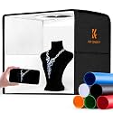 K&amp;F CONCEPT Photo Studio Light Box 12"x12" 120 LED Lights &amp; 6 PVC Backdrops