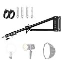 K&F CONCEPT Ring Light Wall Mount 51", 180° Rotating Triangle Boom Arm