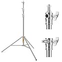 K&F CONCEPT Stainless Steel Light Stand 9.2ft/2.8m, Spring Cushioned