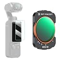 K&amp;F Concept Adjustable Magnetic ND Filters Set for DJI Osmo Pocket 3, Variable ND2-32 &amp; ND32-512, Optical Glass