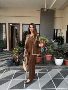 K CREATION Women Ethnic Top Palazzo Ethnic