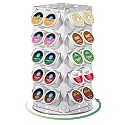 K Cup Holder-360° Rotating Aluminum 40 Pods, Rust Resistant, Silver