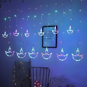 K D 66 Diya Multi Curtain LED