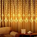 K D 66 Diya Yellow Curtain LED