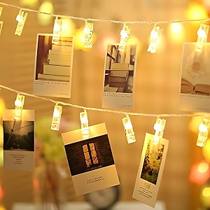K D Plastic Photo Clip String Lights