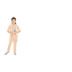 K.J.CREATIONS -Black Striped Jumpsuit Shrug with jacket