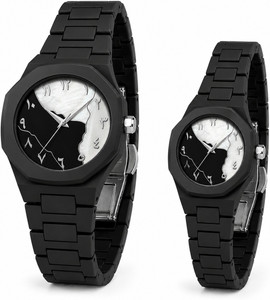 KK Arabic Aura Marble Design Couple Watch