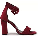 Block Heel For Woman Comfortable Pumps for Office, Party and Formal Occasions Buckled Ankle Strap Heeled Sandals