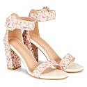Block Heel For Woman Comfortable Pumps for Office, Party and Formal Occasions Buckled Ankle Strap Heeled Sandals
