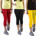 K M R Legging For Girls (Black Pack of 4)