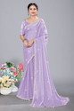 K SALIYA ENTERPRISE Embellished Bollywood Organza, Pure Silk Saree
