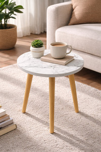 A K Traders Small Round End Table