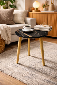 A K Traders Small Round End Table