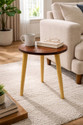 A K Traders Small Round End Table