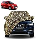 K10 100% Waterproof Car Cover | Dustproof Sun Protection Cover | Soft Cotton Lining | Triple Stitched | Mirror Pocket | Antenna Pocket | All Weather Body Cover (Army)