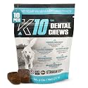 K10 Dental Chews for Dogs, Human-Grade Dog Dental Cleaning Chews, 10 Count