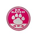 GLSOWEE K9 Badge Rated Car Emblem, 4 x 4 3D Metal Car Badge Decals Stickers