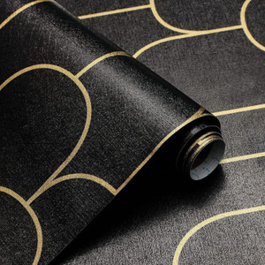 kaaf 250 cm x 45 cm waterproof abstract vinyl wallpaper black