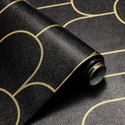 KAAF 250 cm x 45 cm Waterproof Abstract Vinyl Wallpaper (Black)