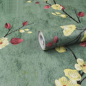 KAAF 250 cm x 45 cm Waterproof Floral & Botanical Vinyl Wallpaper (Green)