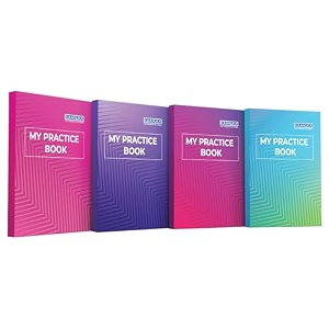 kaanuka unruled long practice book regular semi rough notebook 275 mm x 190 mm288 pagessets of 4pack of 1