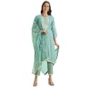 Kaari Women39s Embroidered Kurti Set with Dupatta