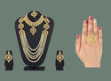 Kaaynat Brass, Stone, Mother of Pearl, Alloy Gold-plated Gold, Gold Jewel Set (Pack of 2)