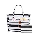 KABAQOO Extra Large Beach Bag Waterproof Sandproof Women Beach Tote with Zipper &amp; Wet Compartment for Pool Gym Grocery Travel