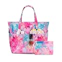 KABAQOO Extra Large Beach Bag Waterproof Sandproof Women Beach Tote with Zipper &amp; Wet Compartment for Pool Gym Grocery Travel