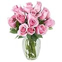KaBloom-12 Pink Rose Bouquet, Flowers for Valentine, Mother's Day